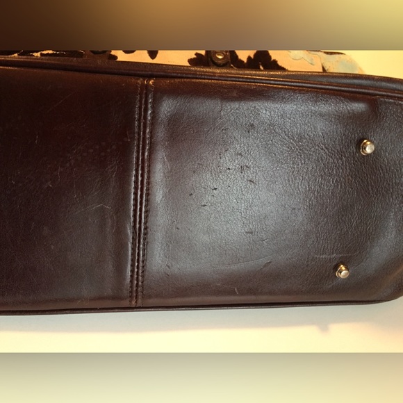 Glenda Gies tote shoulder bag purse brocade floral vintage look chenille leather - Picture 6 of 6